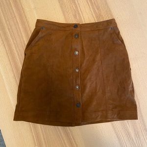 Abercrombie Suede Button Up Mini Skirt